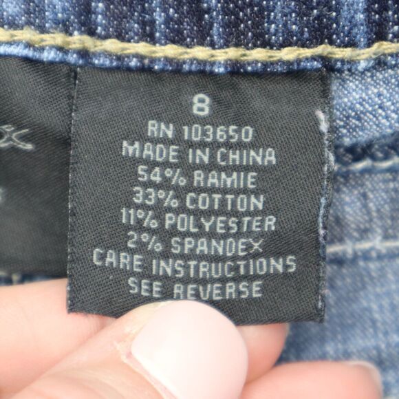 VSH Pants Womens 8 Blue Mid Rise Bootcut Flat Front Button Zip Denim Jeans - Picture 3 of 16